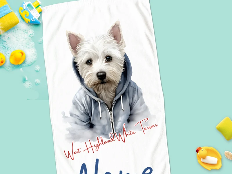 Handtuch West Highland White Terrier - Für Hundeliebe nach dem Baden
