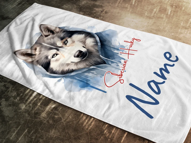 Handtuch Siberian Husky