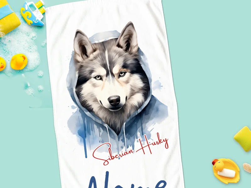 Handtuch Siberian Husky