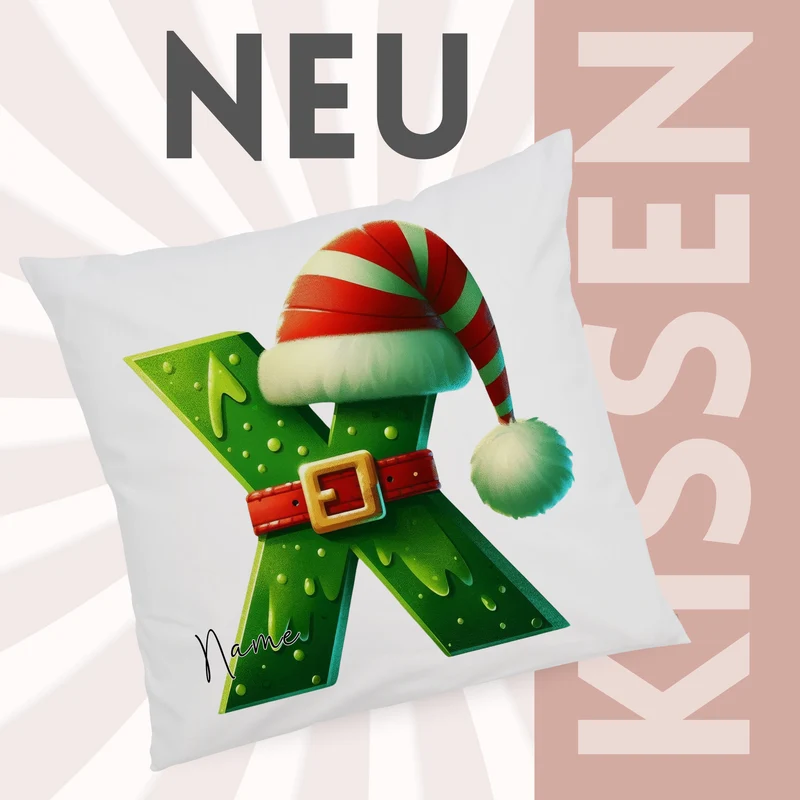 Kissenbezug Buchstabe X