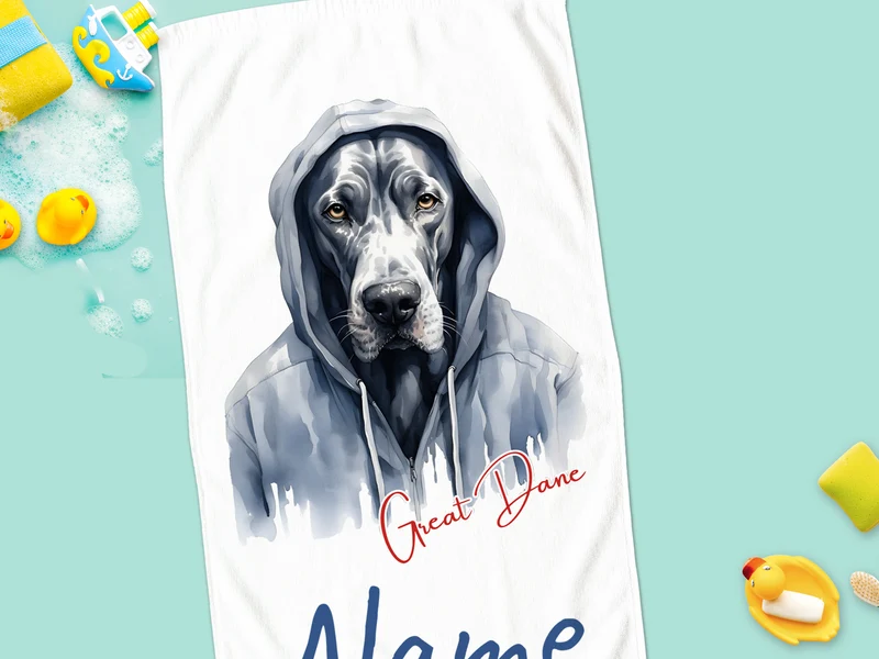 Handtuch mit Doggen-Motiv - Dein treuer Begleiter am Strand