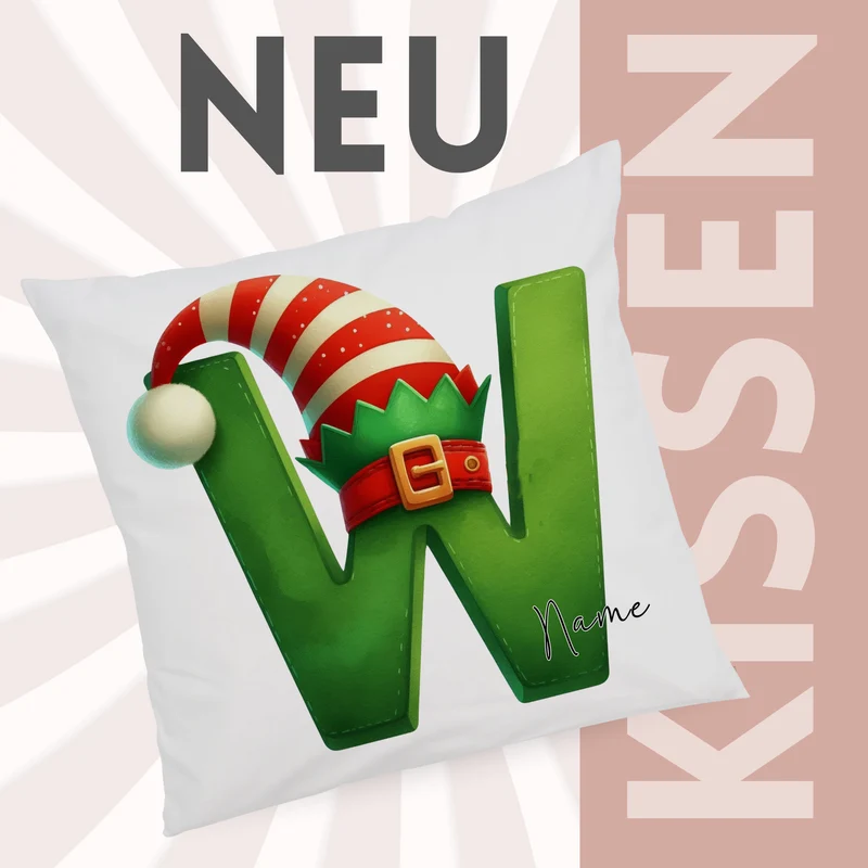 Kissenbezug Buchstabe W