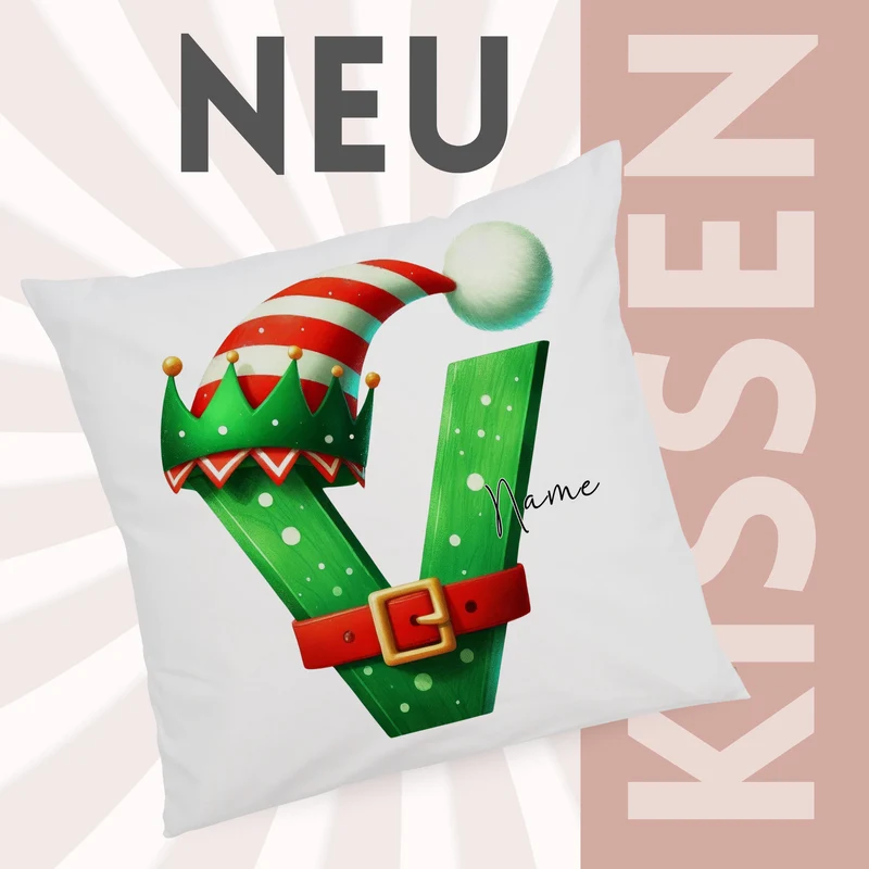 Kissenbezug Buchstabe V