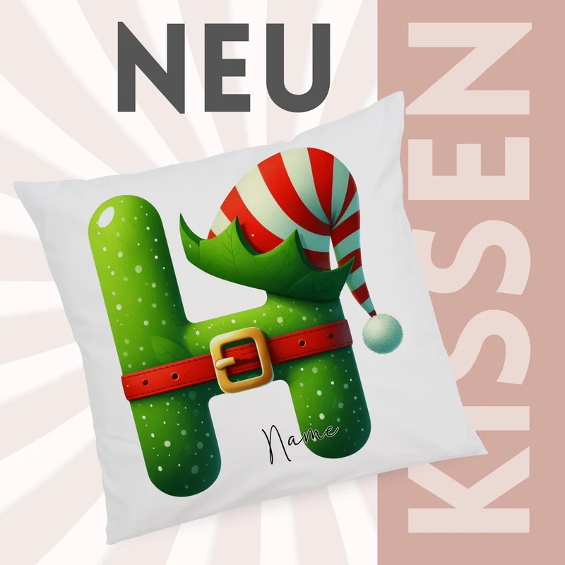 Kissenbezug Buchstabe H