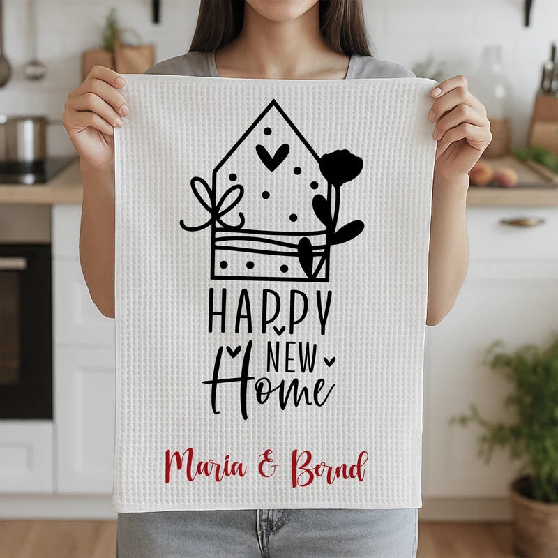 Geschirrtuch Happy New Home - Wärme für dein Zuhause
