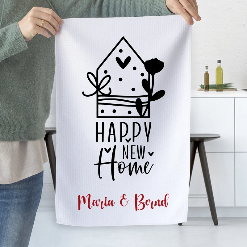 Geschirrtuch Happy New Home - Wärme für dein Zuhause