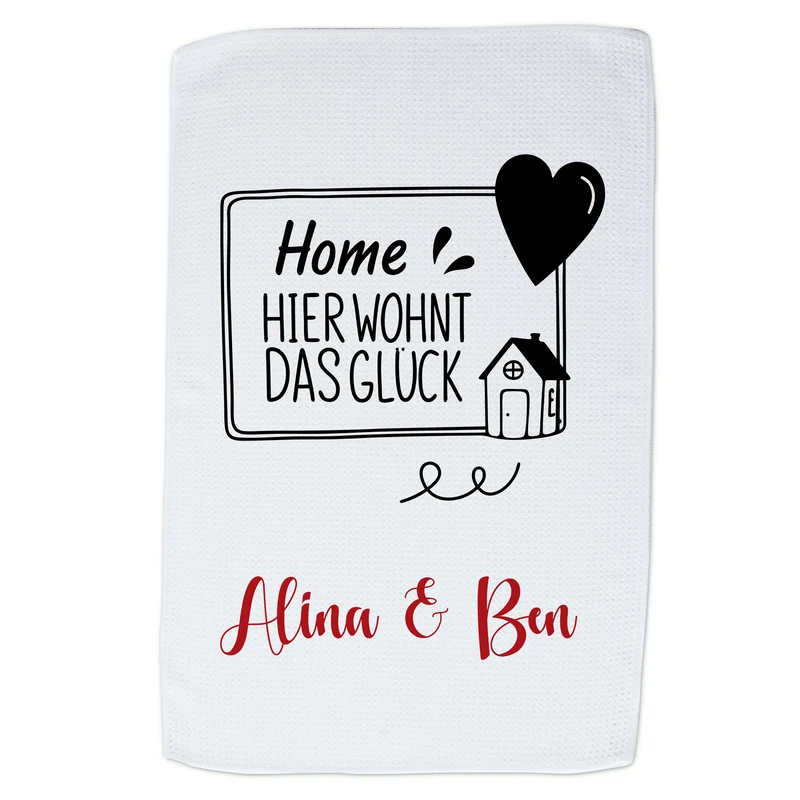 Geschirrtuch Home - Für dein Glück in der Küche