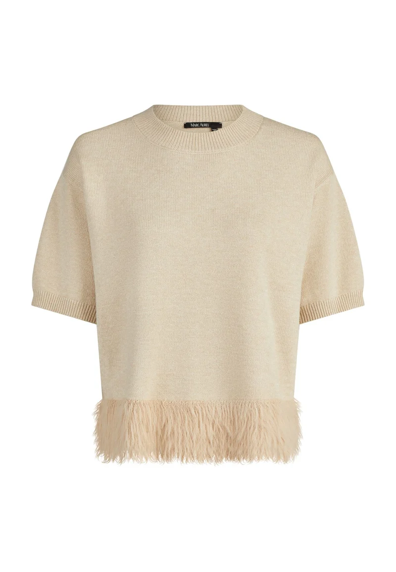 Pullover mit Pelz-Kante