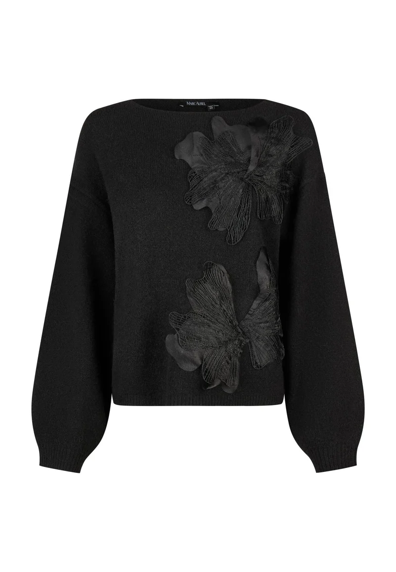 Pullover mit Blüten-Applikationen
