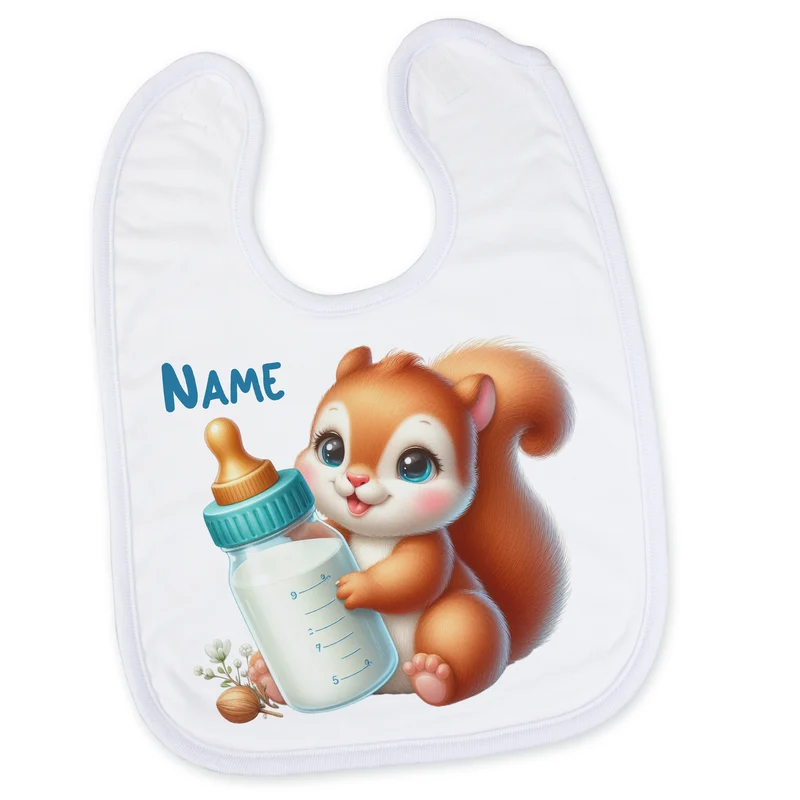 Baby Lätzchen mit niedlichem Eichhörnchen