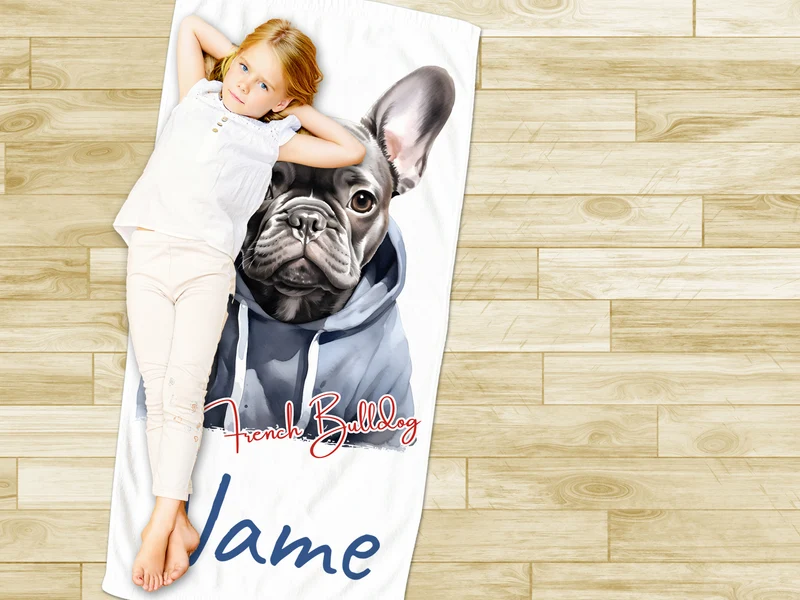 Handtuch Französische Bulldogge