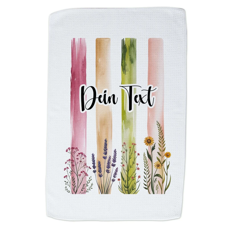 Geschirrtuch mit Blumenmotiv