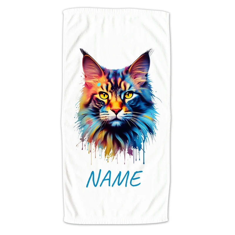 Handtuch Maine Coon - Ausdrucksstarke Tierliebe