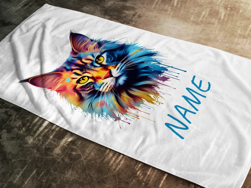 Handtuch Maine Coon - Ausdrucksstarke Tierliebe