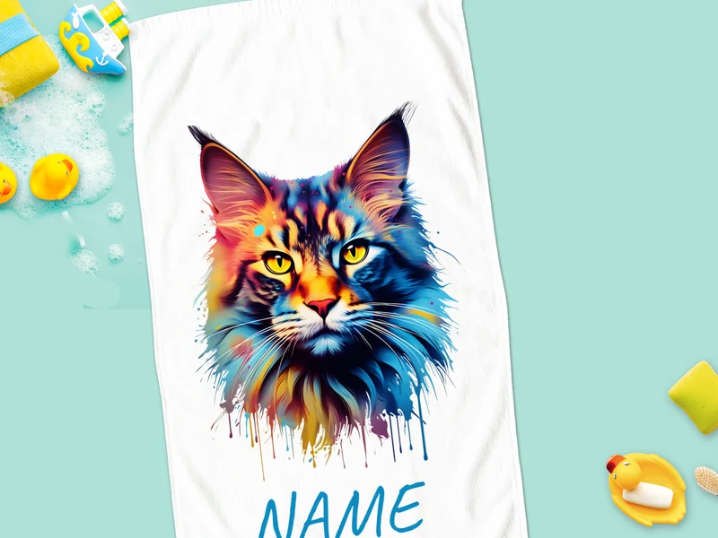 Handtuch Maine Coon - Ausdrucksstarke Tierliebe