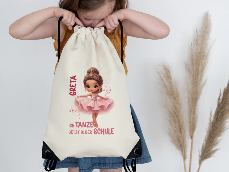 Turnbeutel Ballettmotiv - Für kleine Tanzträume