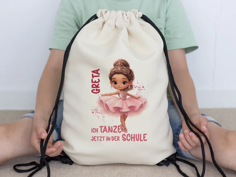 Turnbeutel Ballettmotiv - Für kleine Tanzträume