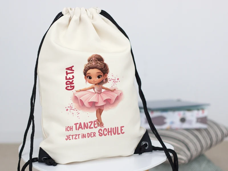 Turnbeutel Ballettmotiv - Für kleine Tanzträume