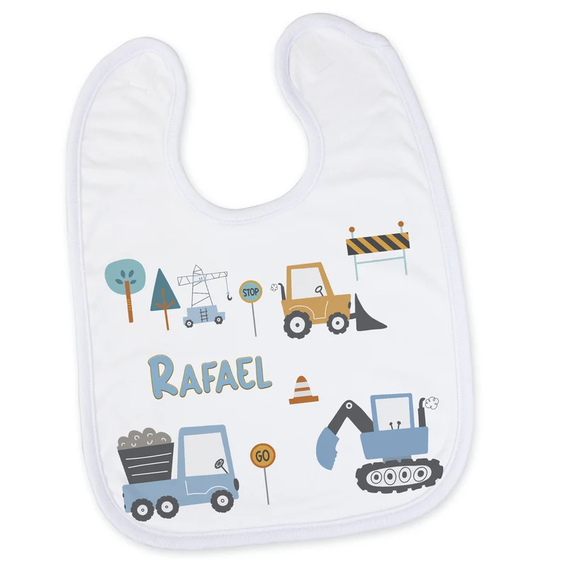 Baby Lätzchen Baustellenmotiv - Für kleine Bauarbeiter