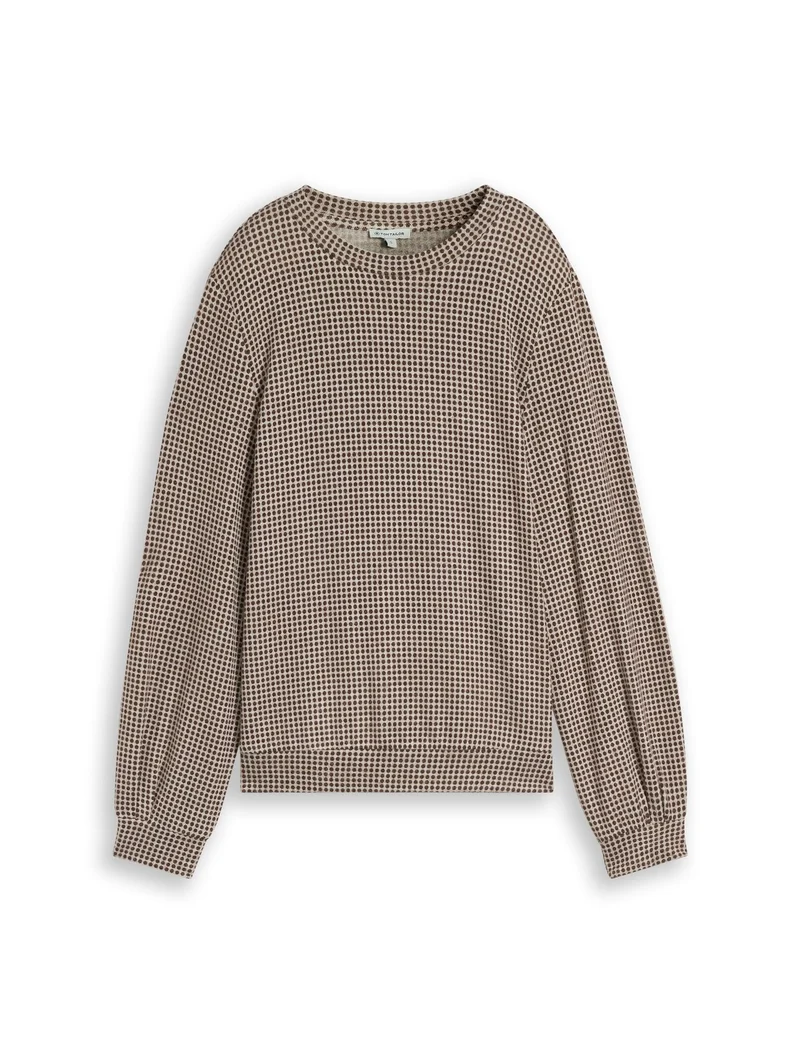 Cosy Langarmshirt mit Muster