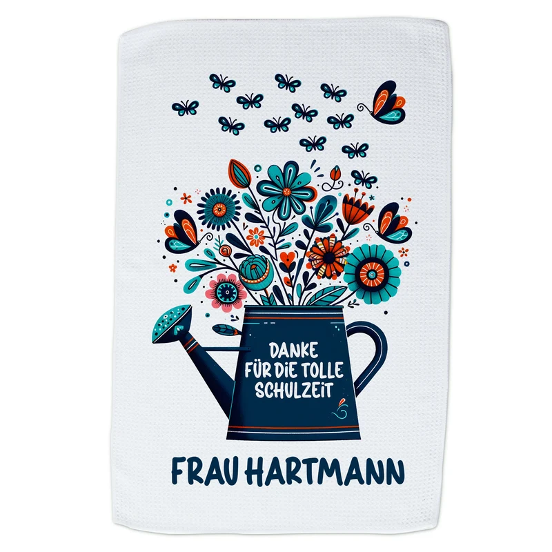 Geschirrtuch mit Blumenmotiv