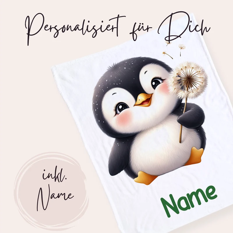 Babydecke Pinguin