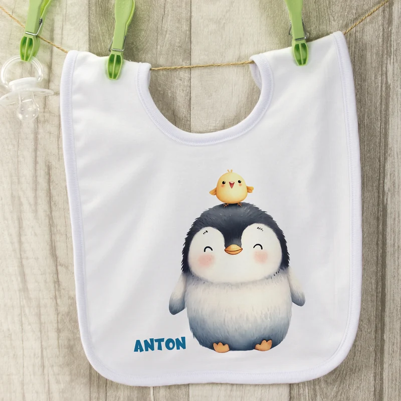 Lätzchen Penguin mit Küken