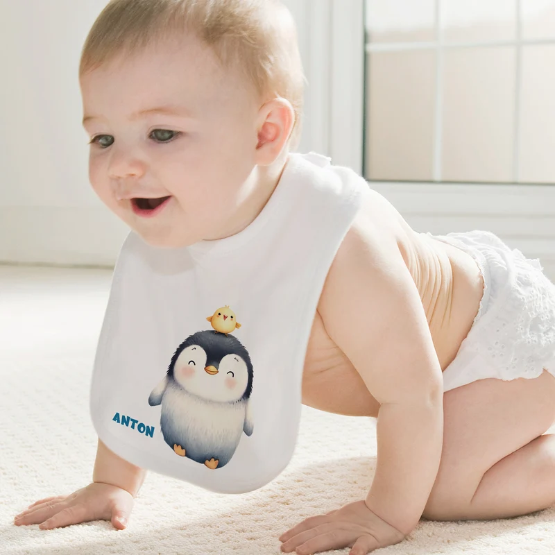 Lätzchen Penguin mit Küken