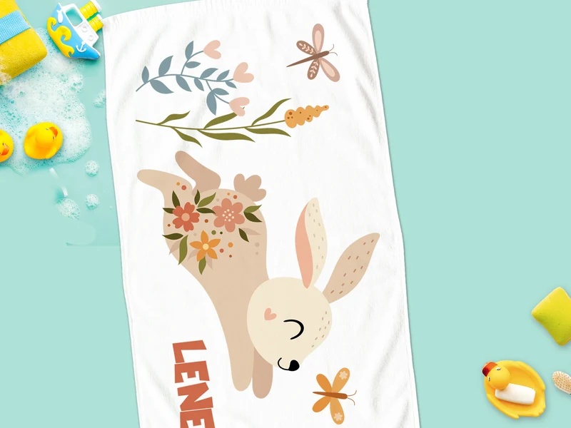 Handtuch Hase - Freude am Baden