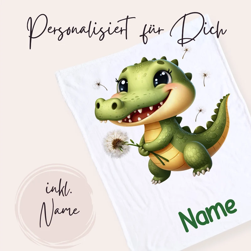 Babydecke mit niedlichem Krokodil