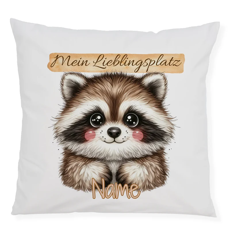 Kissenbezug Waschbär - Dein Lieblingsplatz