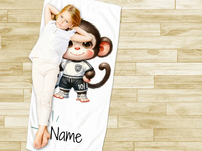 Handtuch Fussball-Monkey