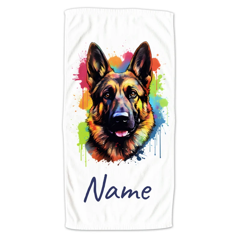 Handtuch mit Schäferhund