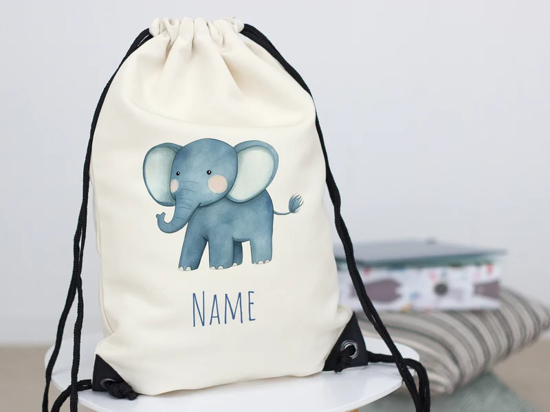 Turnbeutel Elefant