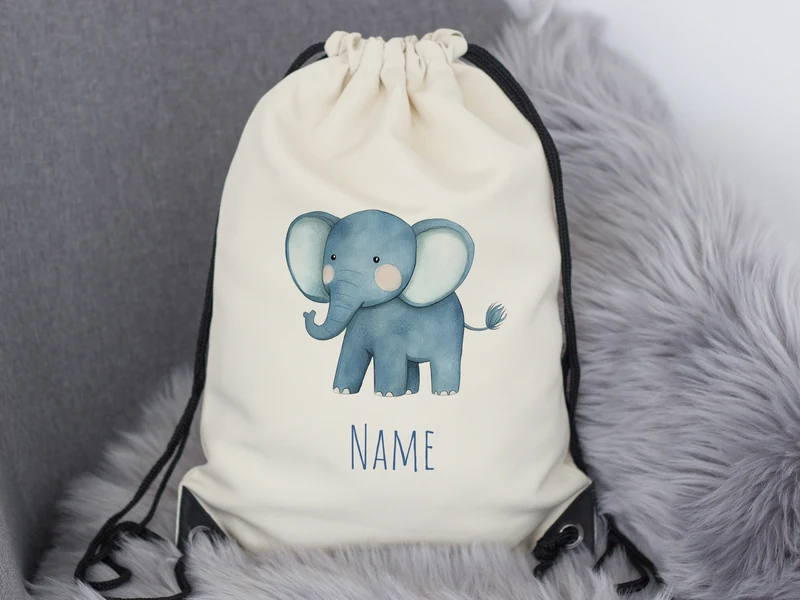 Turnbeutel Elefant