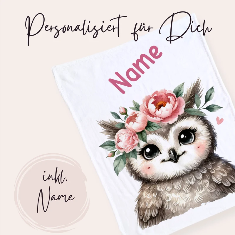 Babydecke Eule