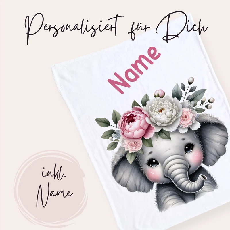 Babydecke Elefant