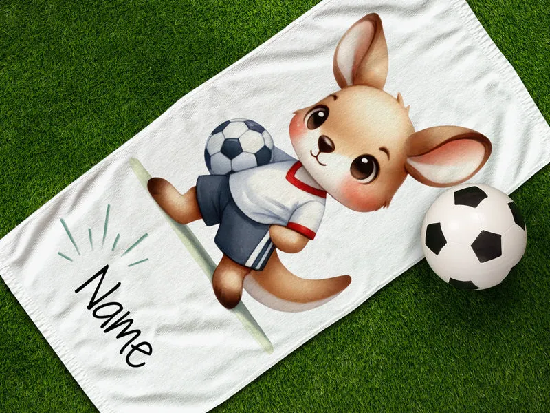 Handtuch mit Fußball-Känguru
