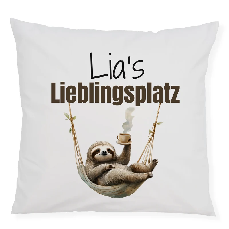 Kissenbezug Faultier Lieblingsplatz