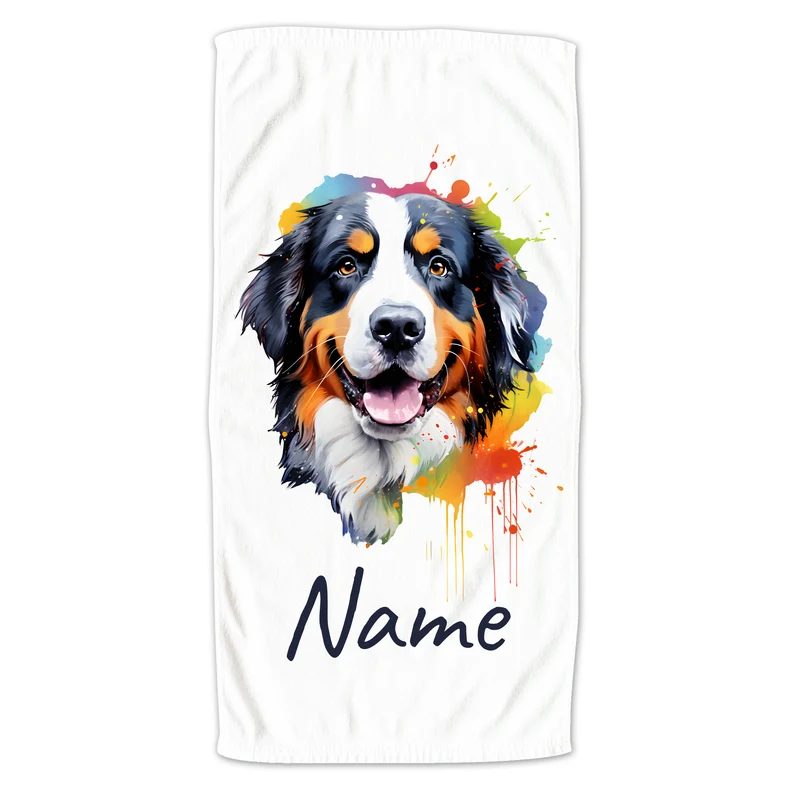 Handtuch Berner Sennenhund mit Namen
