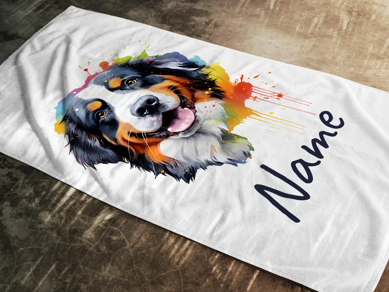 Handtuch Berner Sennenhund mit Namen