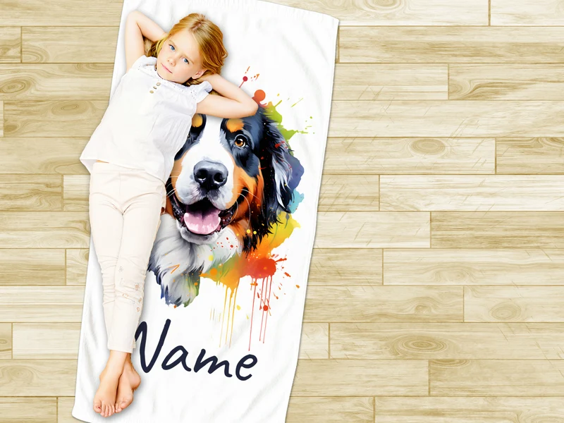 Handtuch Berner Sennenhund mit Namen