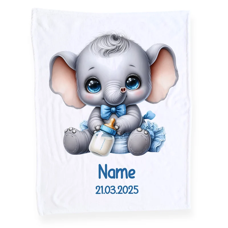 Babydecke mit niedlichem Elefanten