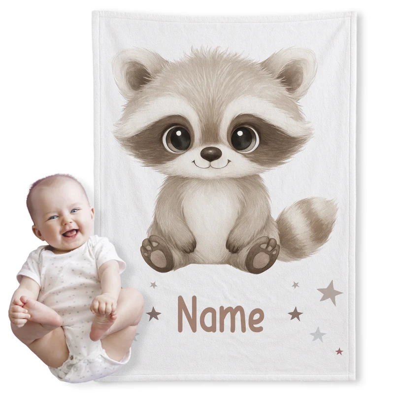 Babydecke Waschbär