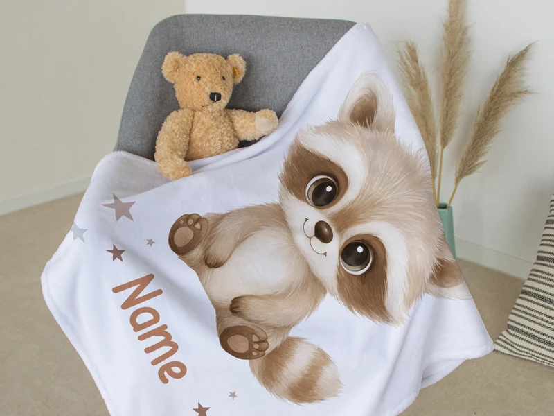Babydecke Waschbär