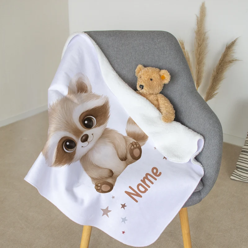 Babydecke Waschbär