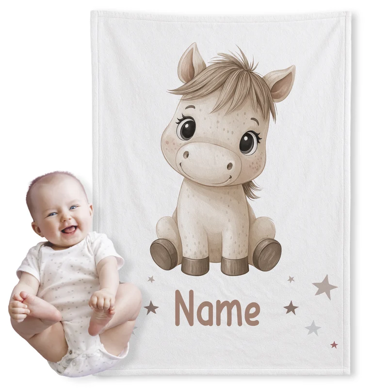 Babydecke Pferd
