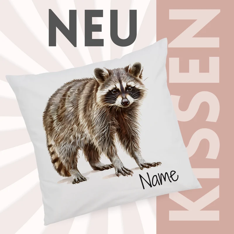 Kissenbezug Waschbär