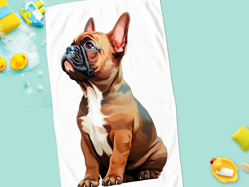 Handtuch Französische Bulldogge
