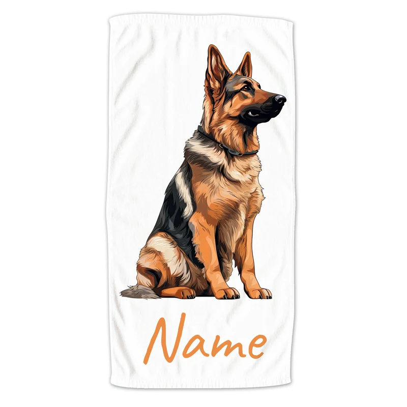 Handtuch mit Schäferhund